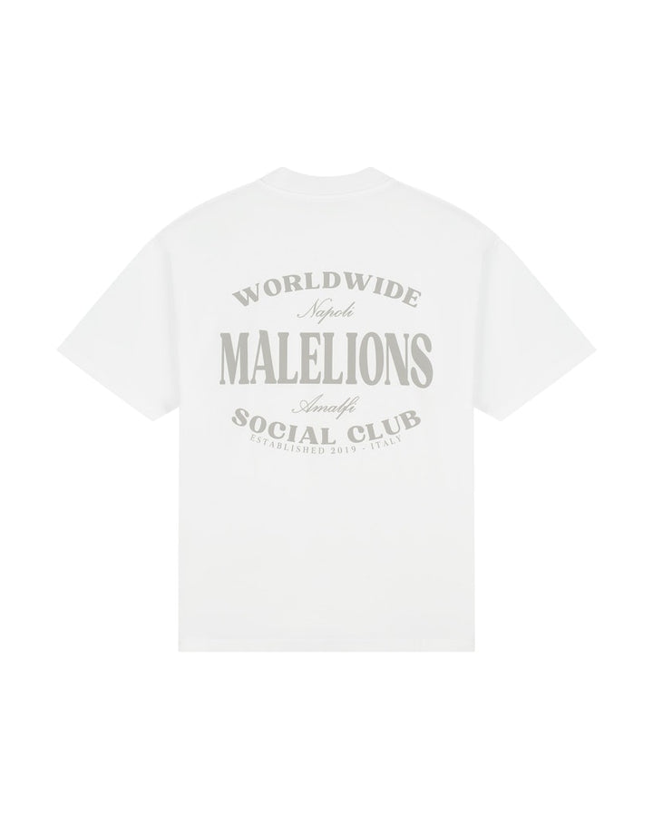 Men Socail Clu T-shirt - Wit