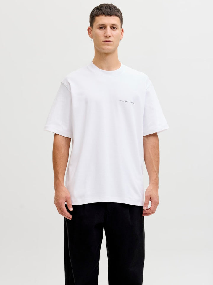 Jprblaowen Ss Branding Tee Sn - Wit