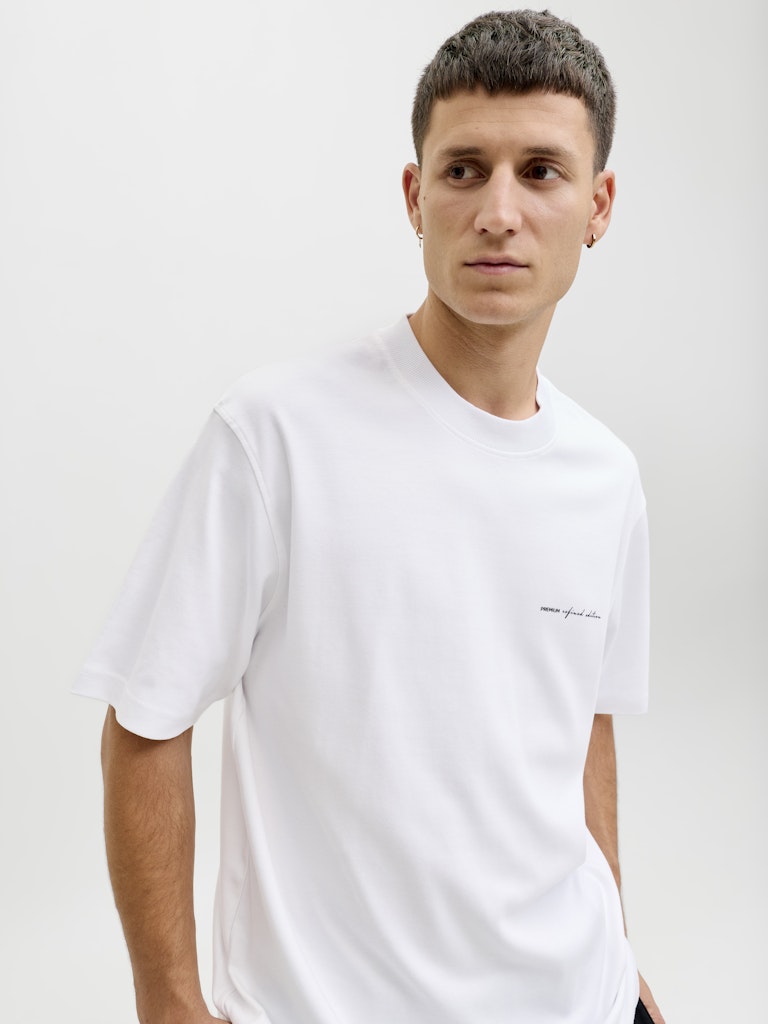 Jprblaowen Ss Branding Tee Sn - Wit