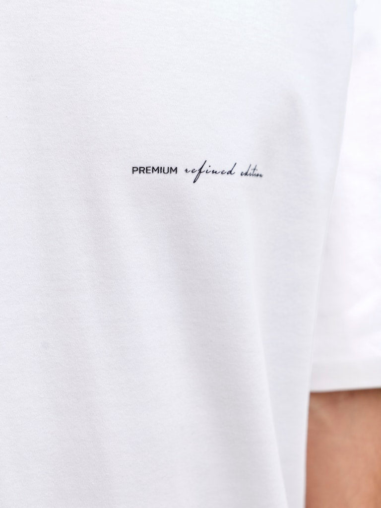 Jprblaowen Ss Branding Tee Sn - Wit