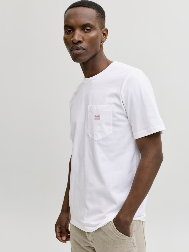 Jprblucaleb Ss Tee Sn - Wit