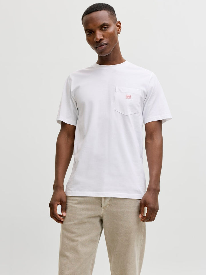 Jprblucaleb Ss Tee Sn - Wit
