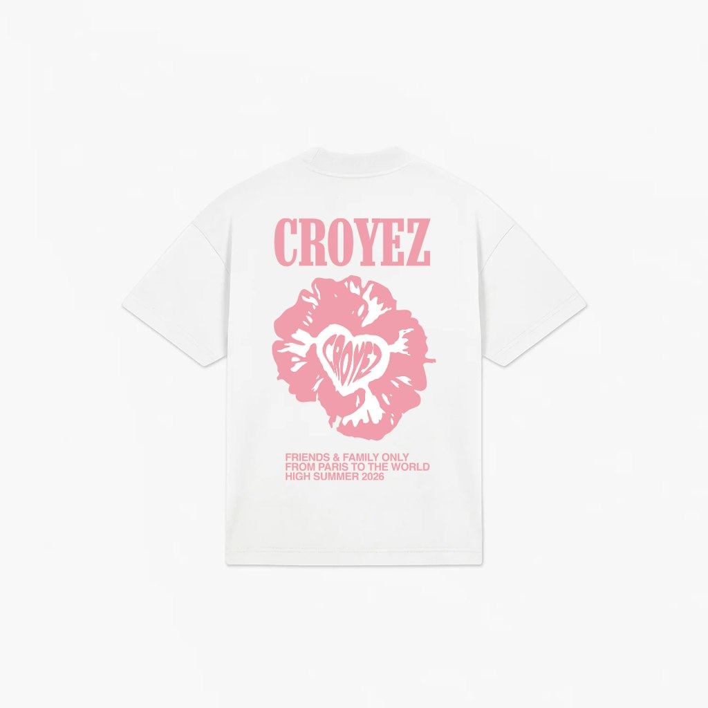T-s Hirt Flower & Heart - Wit
