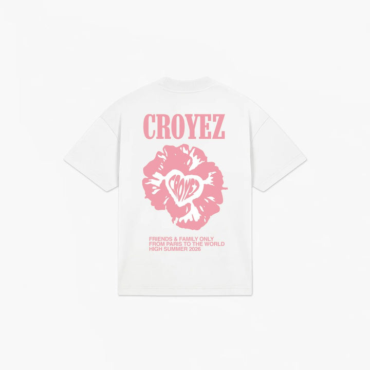 T-s Hirt Flower & Heart - Wit