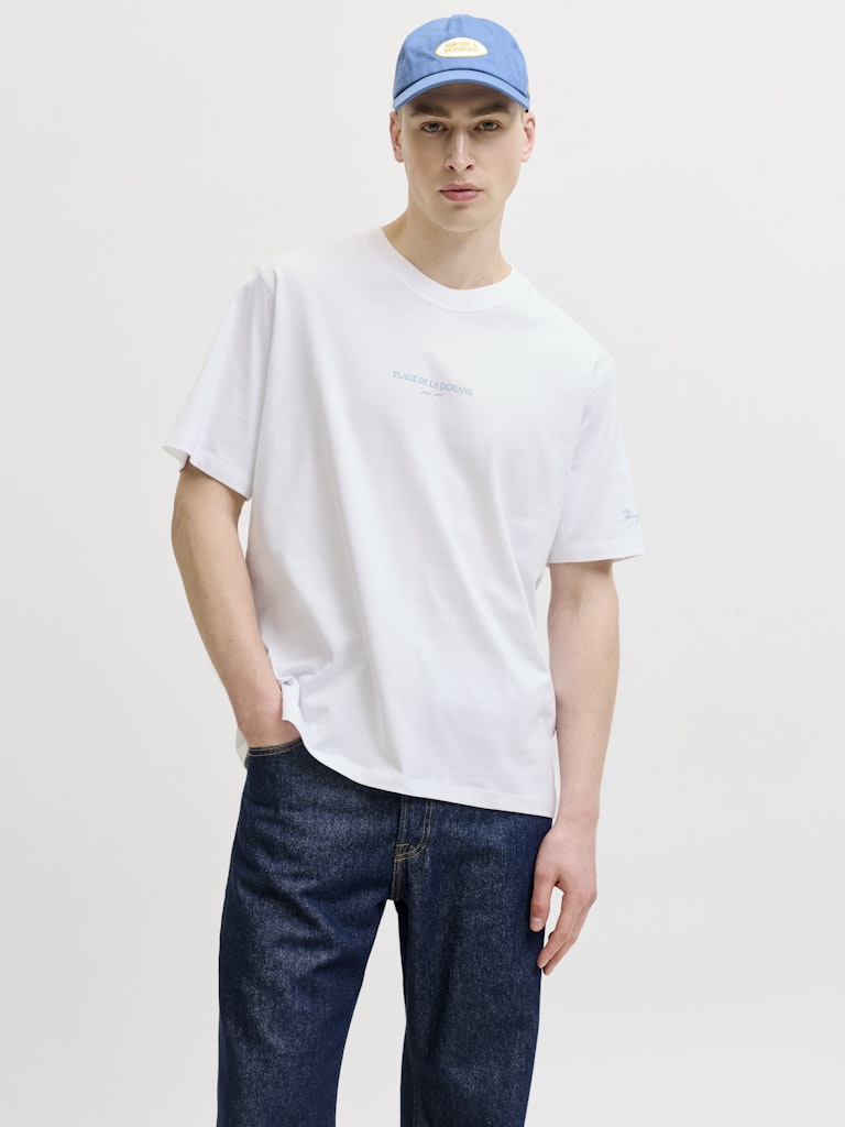 Jorhyeres Back Element Tee Ss Crew - Wit