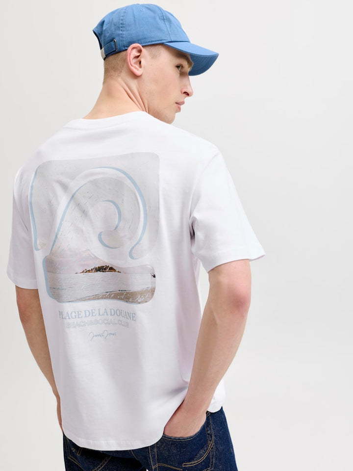Jorhyeres Back Element Tee Ss Crew - Wit