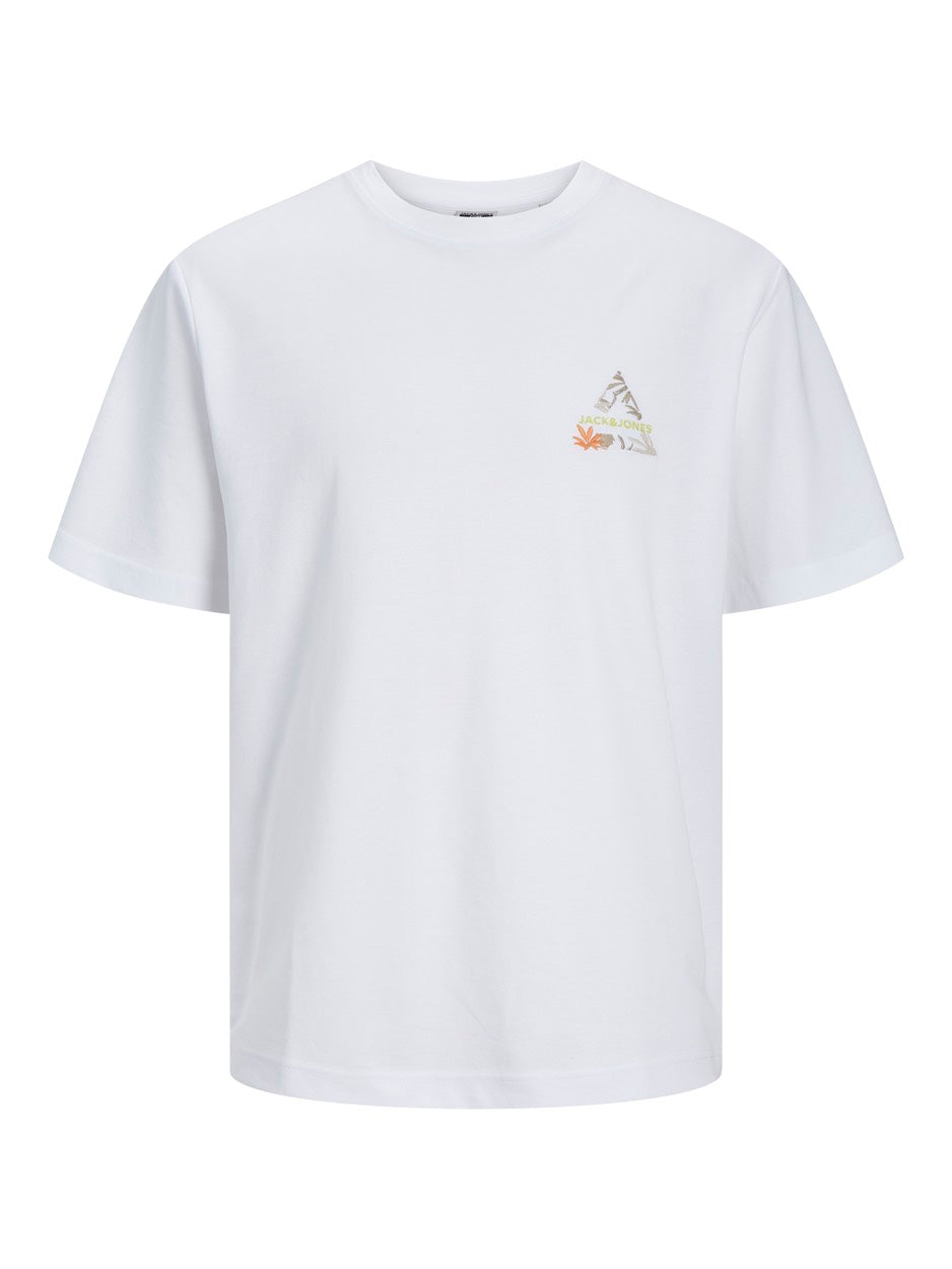 Jcostagger Embrodery Tee Ss Crew Ne - Wit