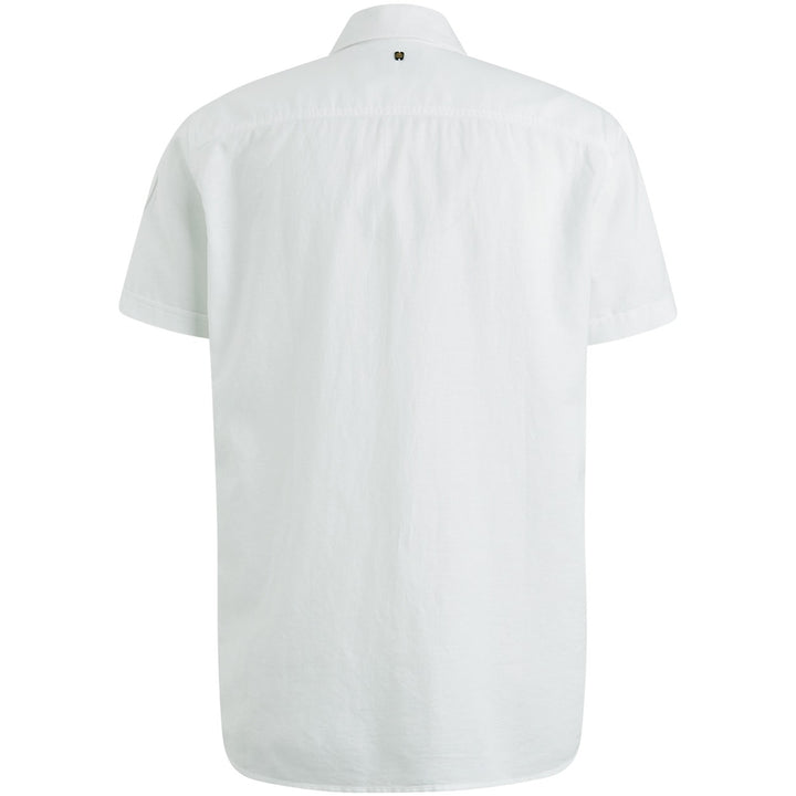 Short Sleeve Shirt Ctn/linen - Wit