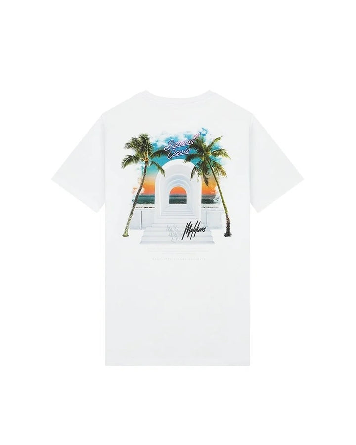 Sunset Oasis T-shirt - Wit
