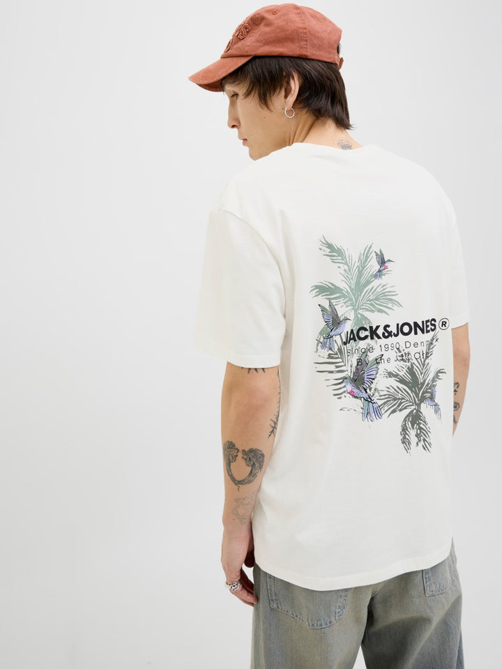 Jjhawaii Tee Ss Crew Neck - Off-white