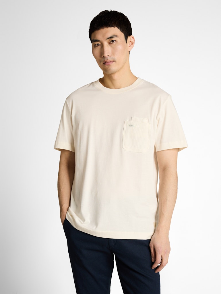 Garment Dyed T-shirt Pocket - Off-white