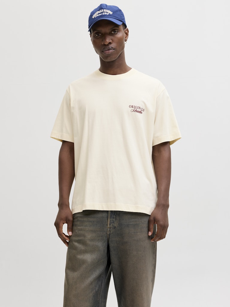 Jornorrebro Typo Tee Ss Crew Neck Noos - Off-white