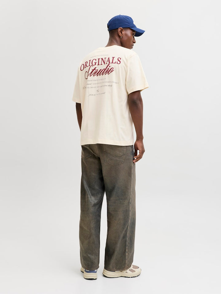 Jornorrebro Typo Tee Ss Crew Neck Noos - Off-white