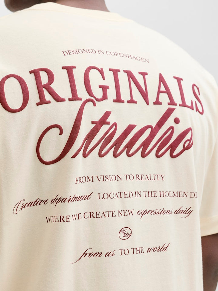 Jornorrebro Typo Tee Ss Crew Neck Noos - Off-white