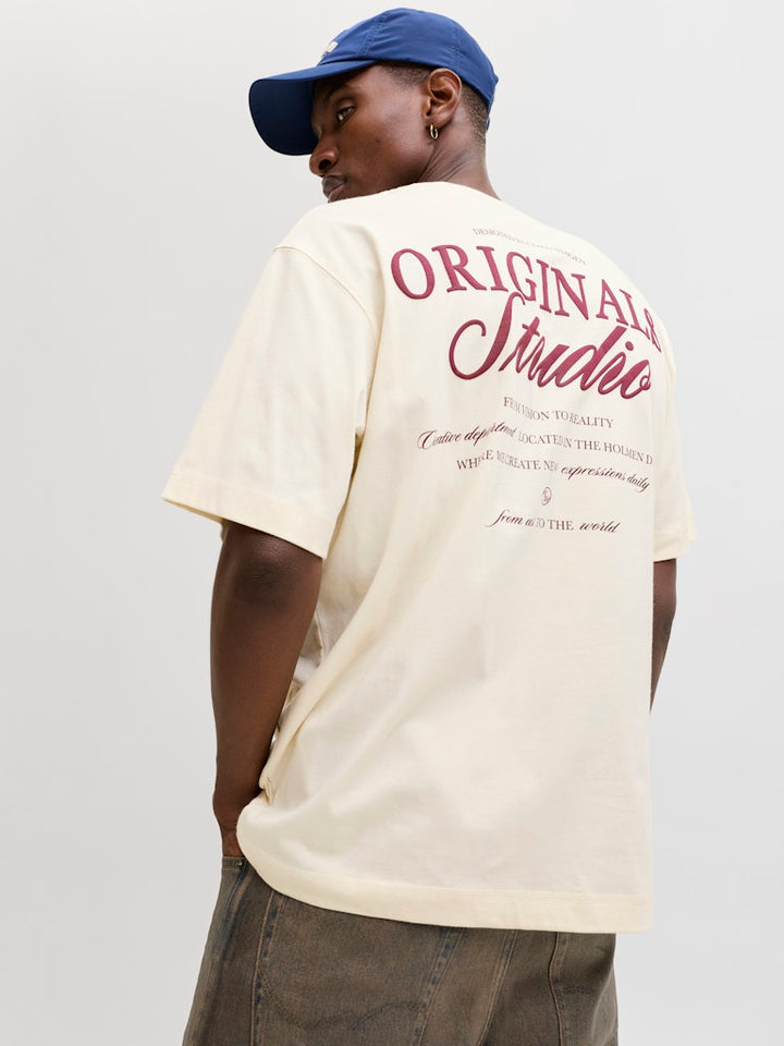 Jornorrebro Typo Tee Ss Crew Neck Noos - Off-white