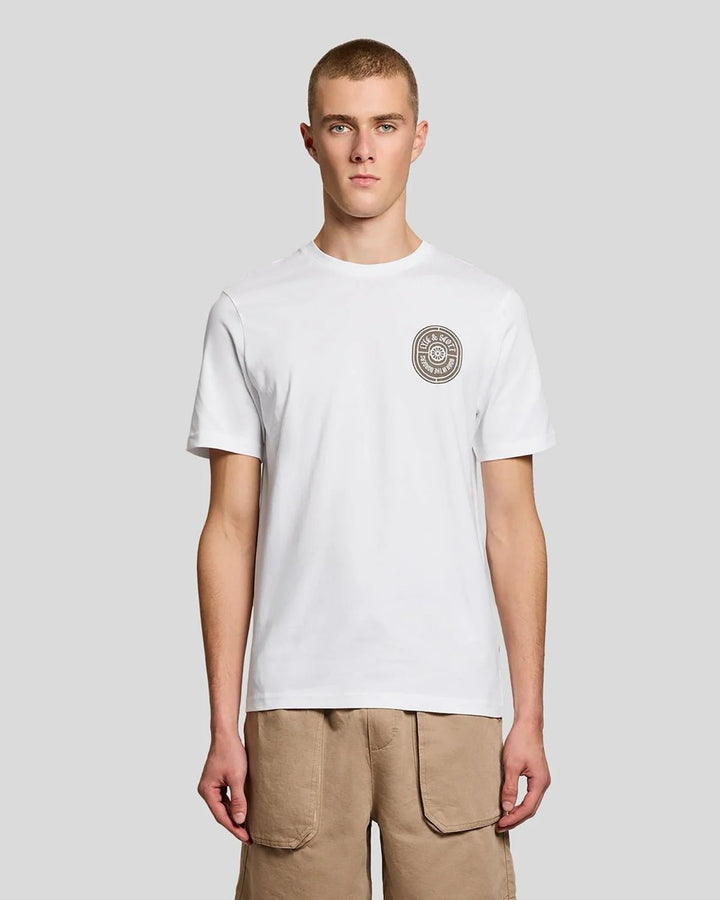 Borders Label Grafic T-shirt - Off-white