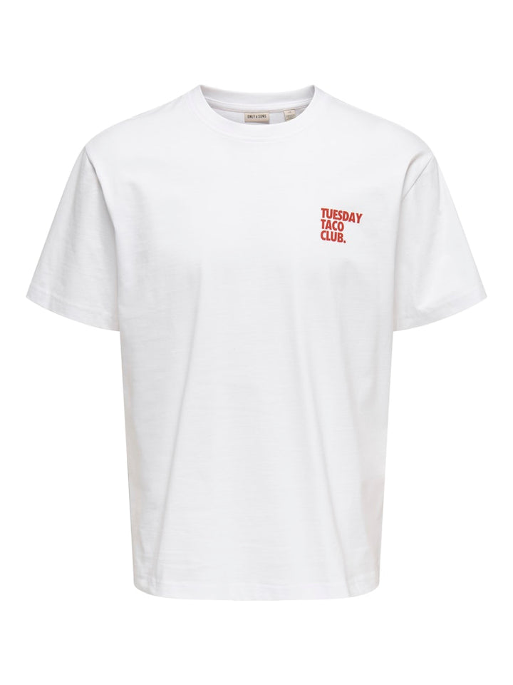 Onsfred Life Foodie Rlx Ss Tee - Off-white