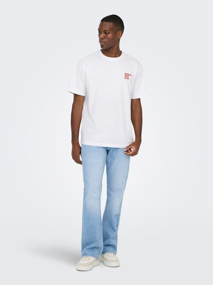 Onsfred Life Foodie Rlx Ss Tee - Off-white