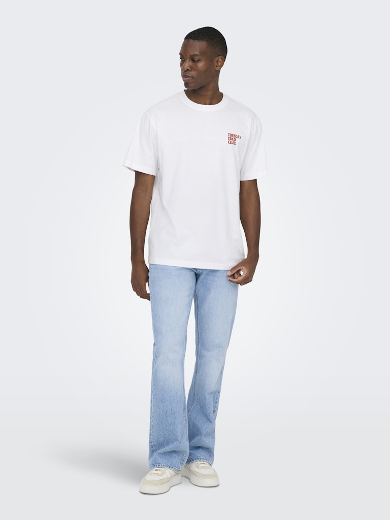 Onsfred Life Foodie Rlx Ss Tee - Off-white