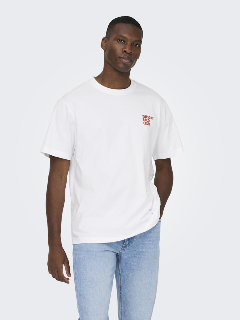 Onsfred Life Foodie Rlx Ss Tee - Off-white