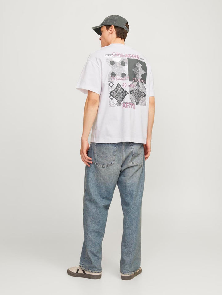 Jornoho Back Graphic Tee Ss Crew Ne - Off-white