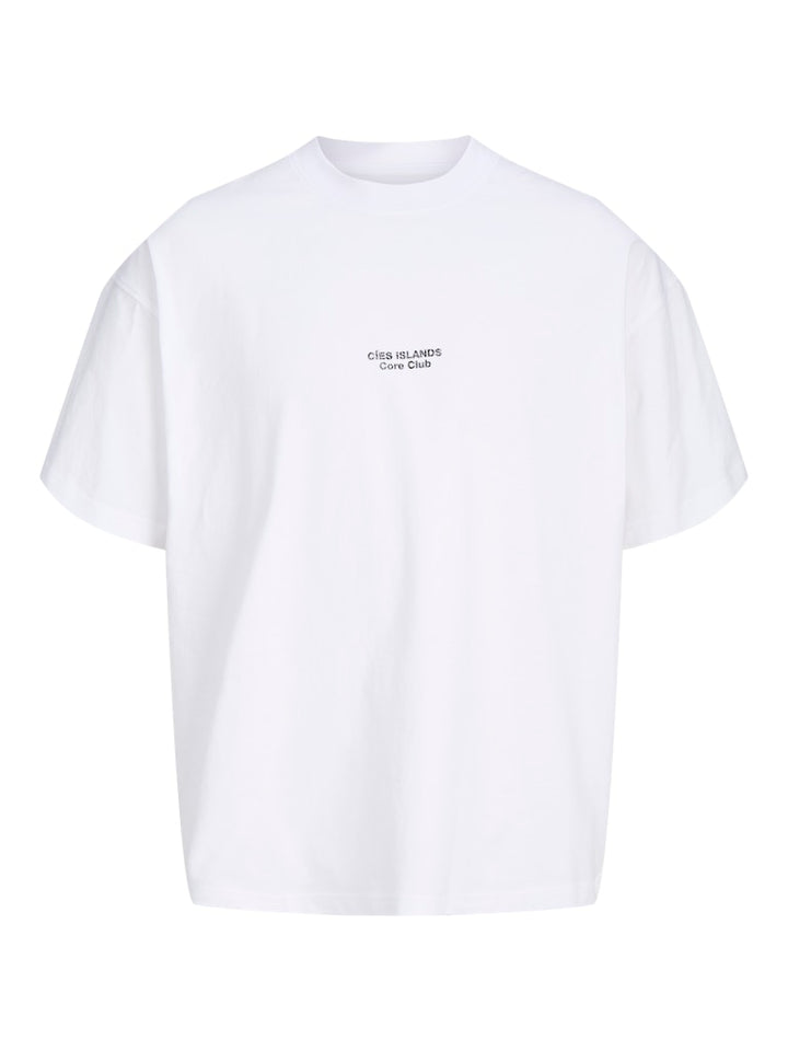 Jcosolana Checkered Back Tee Ss Crew - Off-white