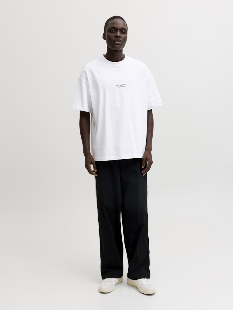 Jcosolana Checkered Back Tee Ss Crew - Off-white