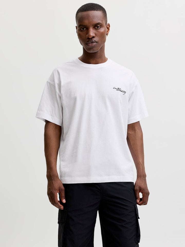 Jcoeterna Graphic Back Tee Ss Crew Neck - Off-white