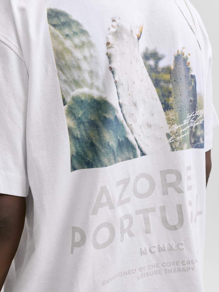Jcoeterna Graphic Back Tee Ss Crew Neck - Off-white