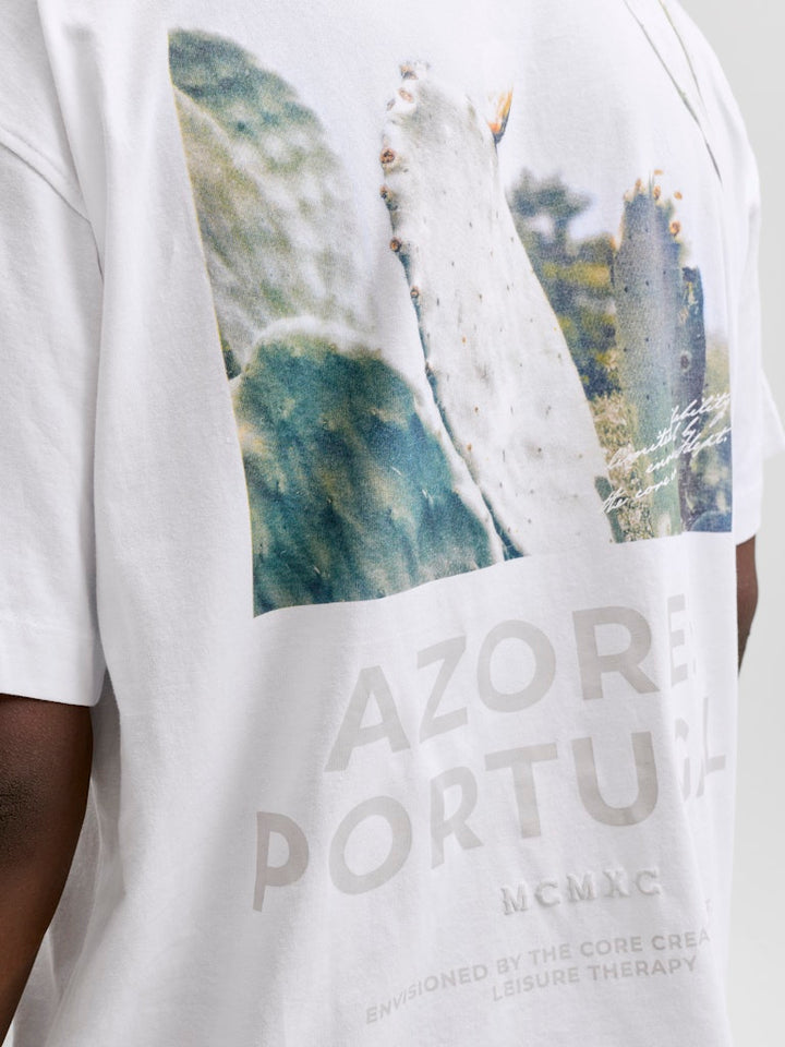Jcoeterna Graphic Back Tee Ss Crew Neck - Off-white