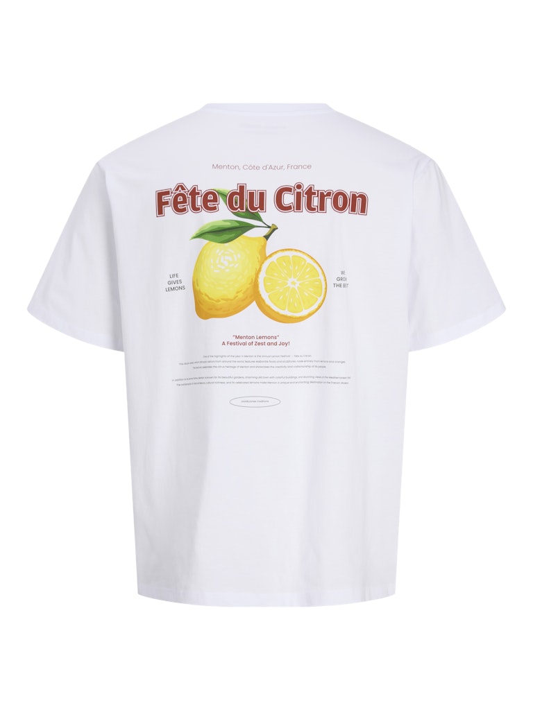 Jjlemon Tee Ss Crew Neck - Off-white