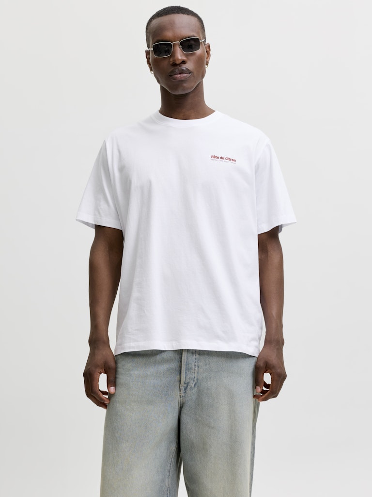 Jjlemon Tee Ss Crew Neck - Off-white