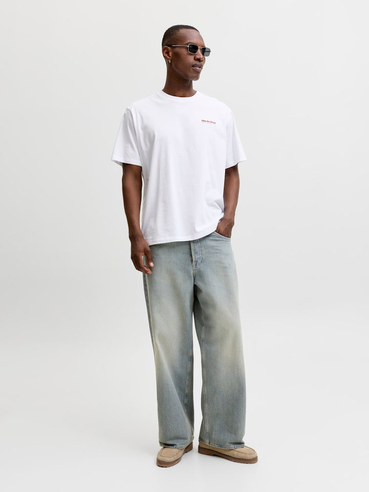 Jjlemon Tee Ss Crew Neck - Off-white