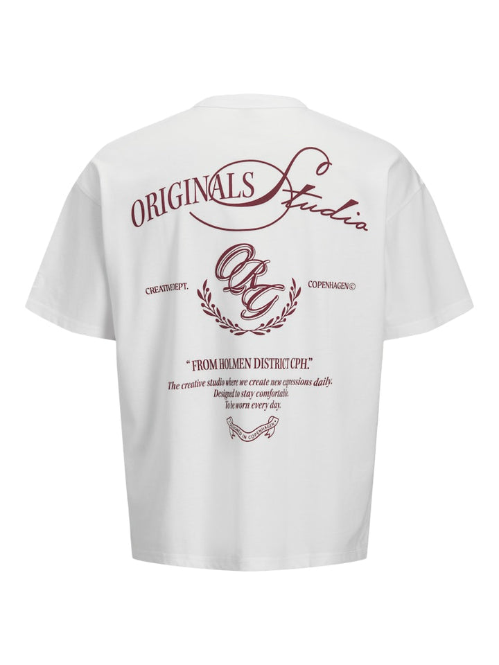 Jorsanremo Typo Tee Ss Crew Neck Ln - Off-white