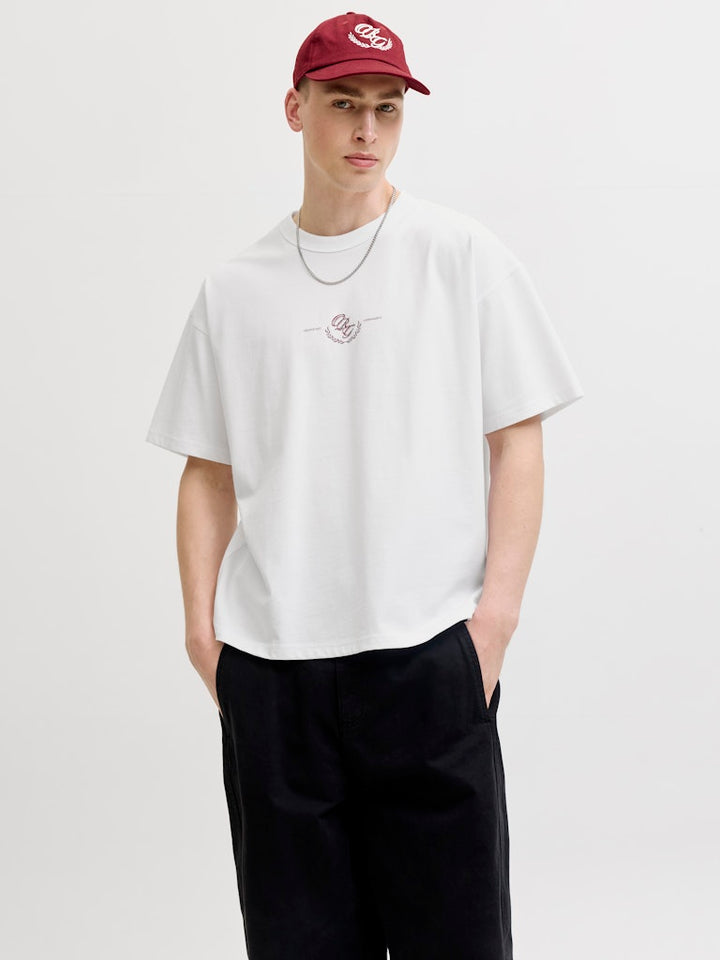 Jorsanremo Typo Tee Ss Crew Neck Ln - Off-white