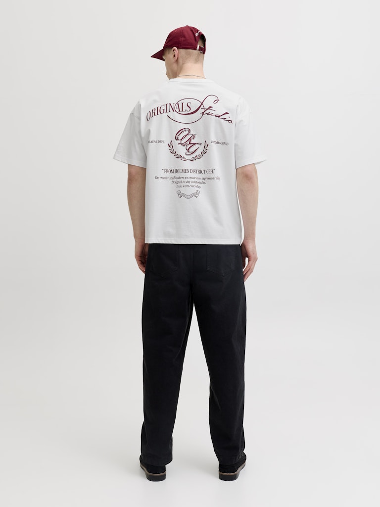 Jorsanremo Typo Tee Ss Crew Neck Ln - Off-white
