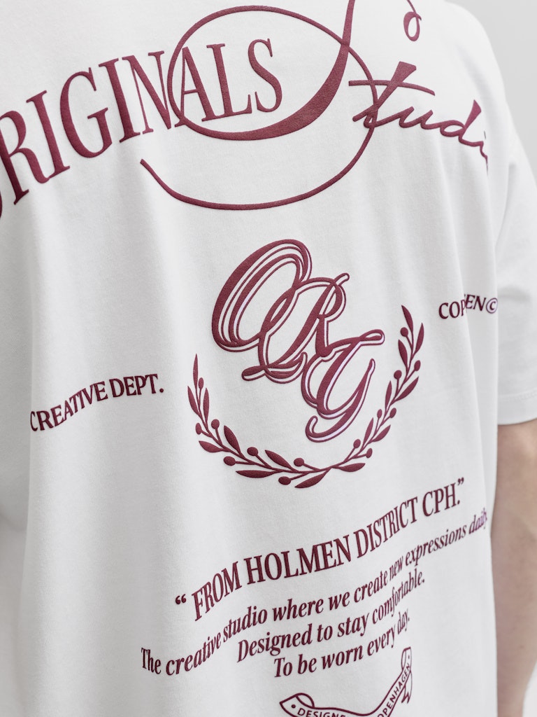 Jorsanremo Typo Tee Ss Crew Neck Ln - Off-white