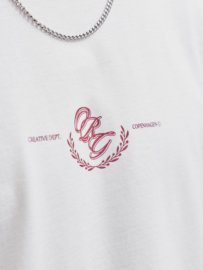 Jorsanremo Typo Tee Ss Crew Neck Ln - Off-white