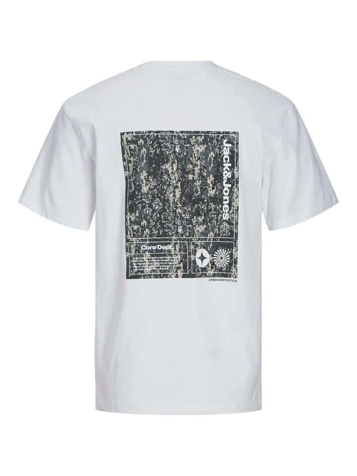 Jcoalpha Back Tee Ss Crew Neck - Off-white