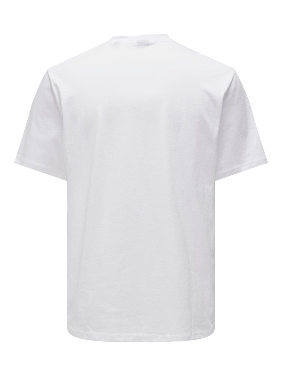 Onslevi Life Reg Text Ss Tee Noos - Off-white