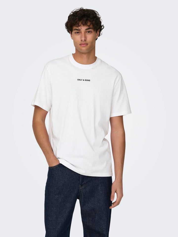 Onslevi Life Reg Text Ss Tee Noos - Off-white