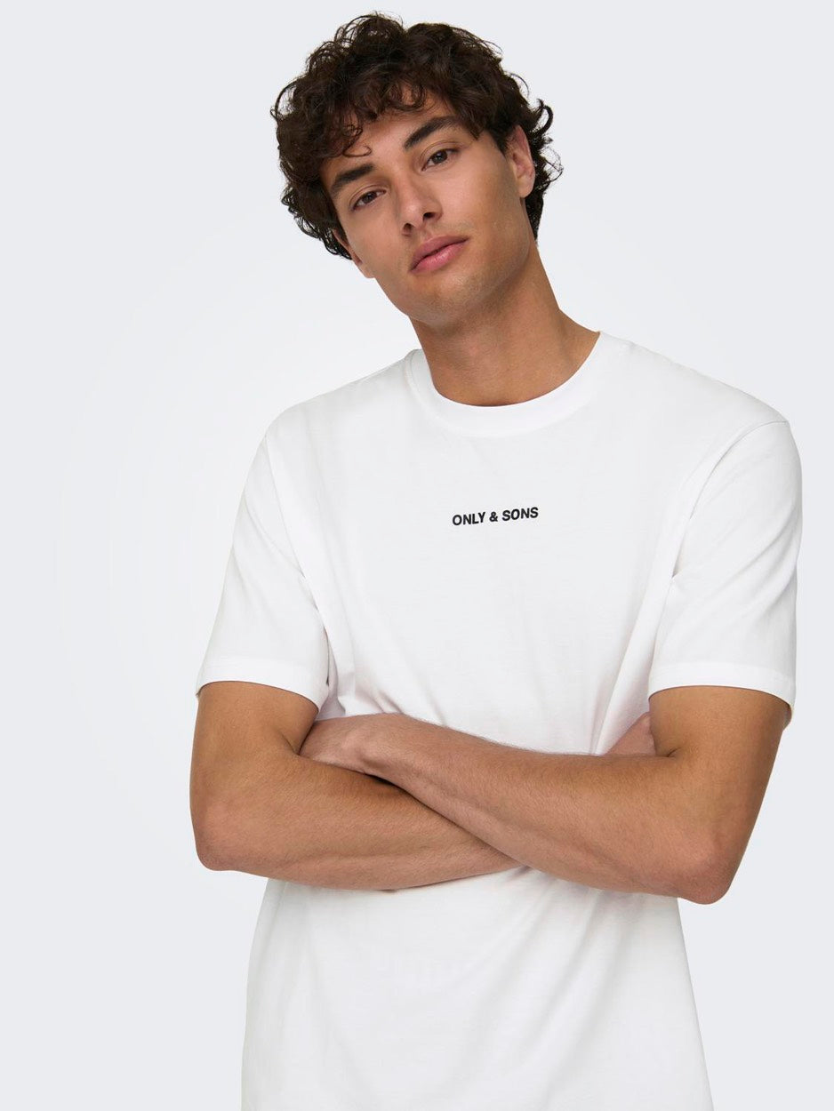 Onslevi Life Reg Text Ss Tee Noos - Off-white