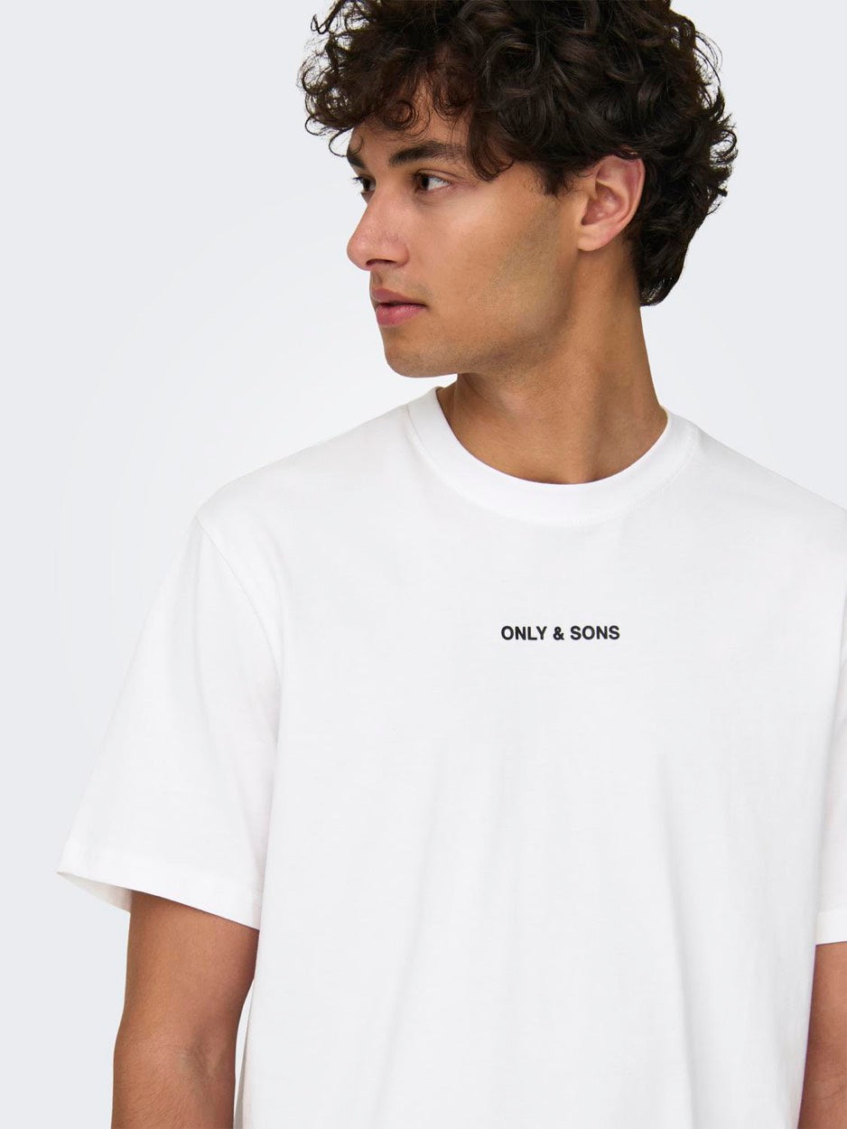 Onslevi Life Reg Text Ss Tee Noos - Off-white