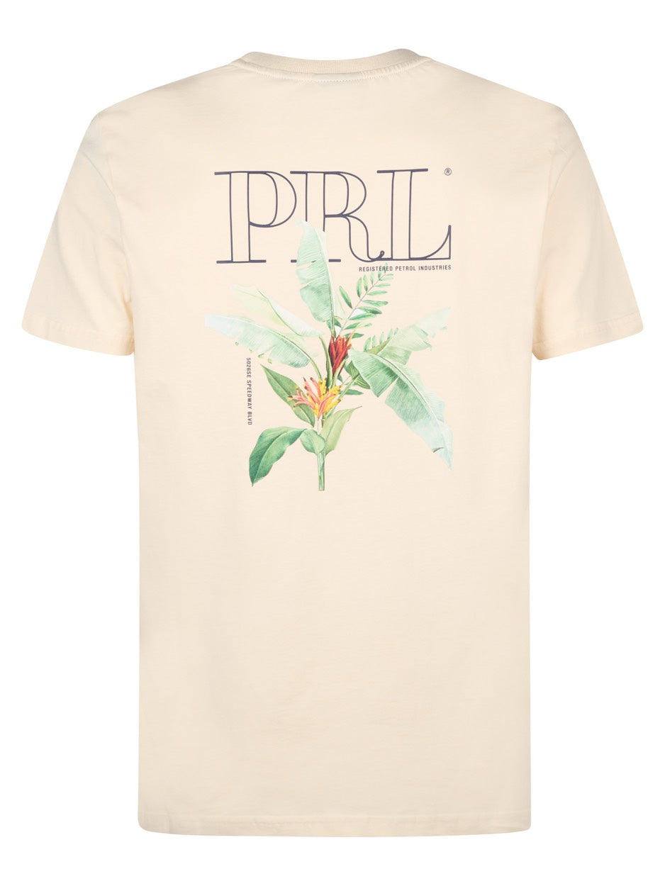 Men T-shirt Ss Classic Print - Ecru