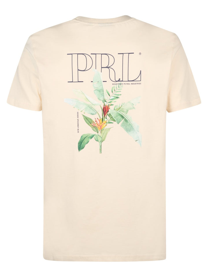 Men T-shirt Ss Classic Print - Ecru