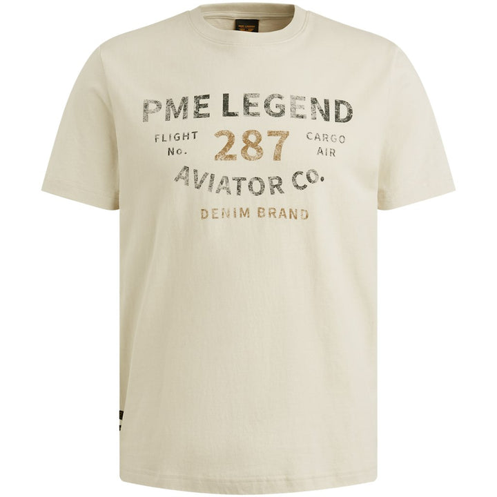 Short Sleeve R-neck Open End Jerse - Ecru