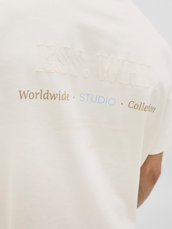 Jjeurban Edge Studio Tee Ss O-neck Noos - Ecru