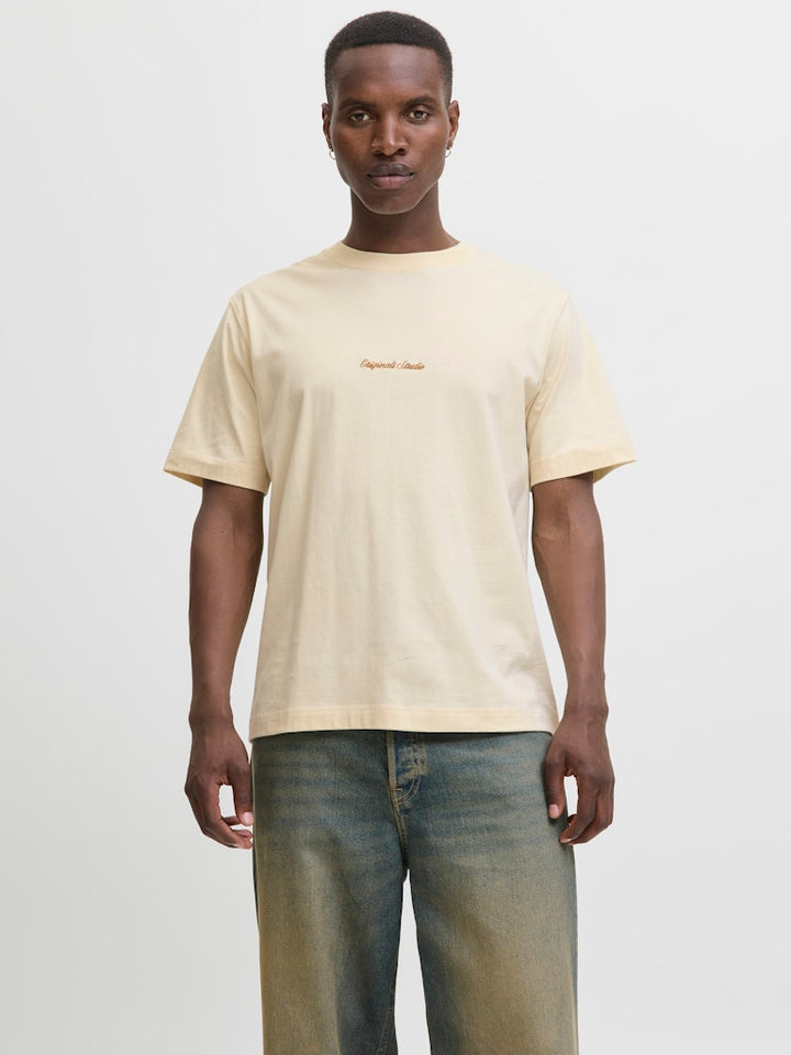 Jornorrebro Emb Tee Ss Crew Neck Noos - Ecru
