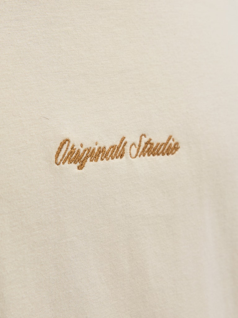 Jornorrebro Emb Tee Ss Crew Neck Noos - Ecru