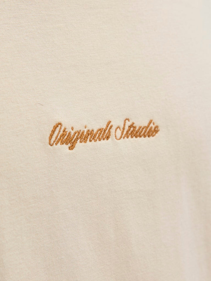 Jornorrebro Emb Tee Ss Crew Neck Noos - Ecru